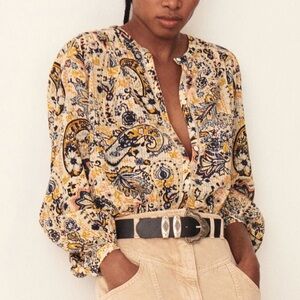 BA&SH Bianca Printed Top Size 0